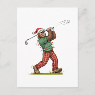 Cartes Pour Fêtes Annuelles Bigfoot Sasquatch Golf Noël 2026 Vacances
