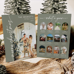 Cartes Pour Fêtes Annuelles Bilan de l'année Quelle année Joyeux Noël Photo