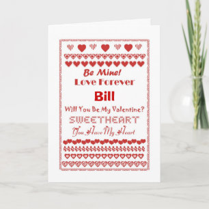 Cartes Pour Fêtes Annuelles Bill Coeurs Heureuses Saintes-Valentin Coeurs Coeu