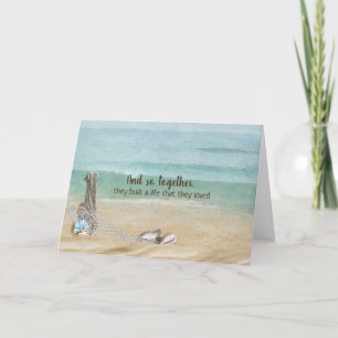 Cartes Pour Fêtes Annuelles bille de bois flotté anniversaire de la plage