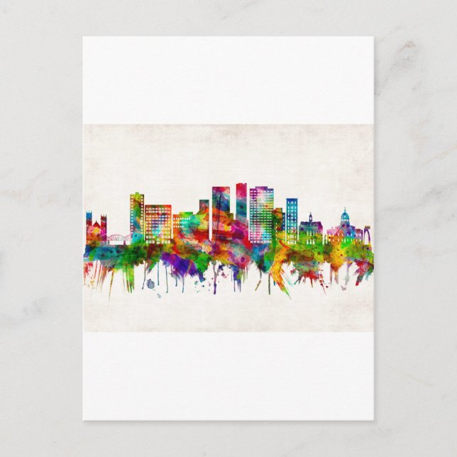 Cartes Pour Fêtes Annuelles Binghamton New York Skyline (Devant)