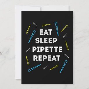 Cartes Pour Fêtes Annuelles Biologie amusante Manger Pipette de sommeil Répéte