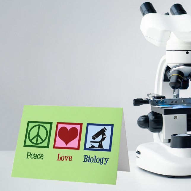 Cartes Pour Fêtes Annuelles Biologie d'amour de paix (Créateur téléchargé)