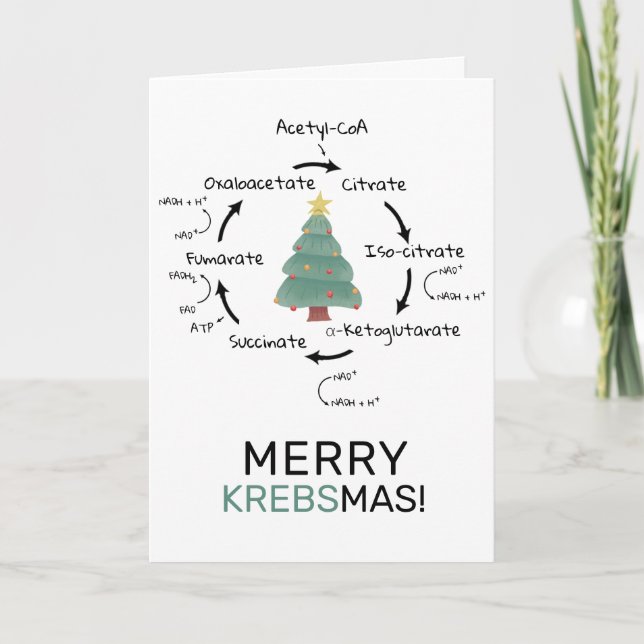 Cartes Pour Fêtes Annuelles Biologie scientifique Enseignant de Noël du cycle  (Devant)
