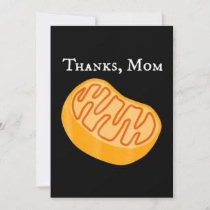 Cartes Pour Fêtes Annuelles biologie t, mitochondrie, merci, maman, science.