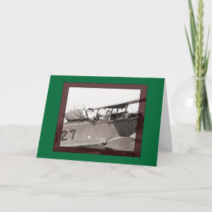 Cartes Pour Fêtes Annuelles Biplan Père Noël