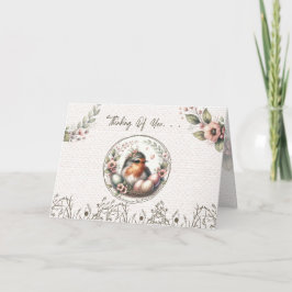 Cartes Pour Fêtes Annuelles Bird Spring Thinking Of You