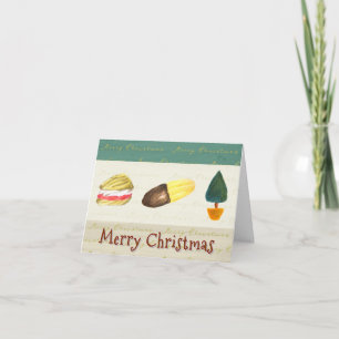 Cartes Pour Fêtes Annuelles Biscuits Cookies Noël Pliés Rustiques et Cosy