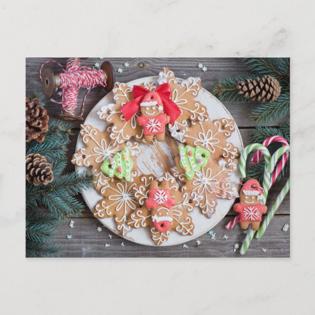Cartes Pour Fêtes Annuelles Biscuits de Noël (Devant)