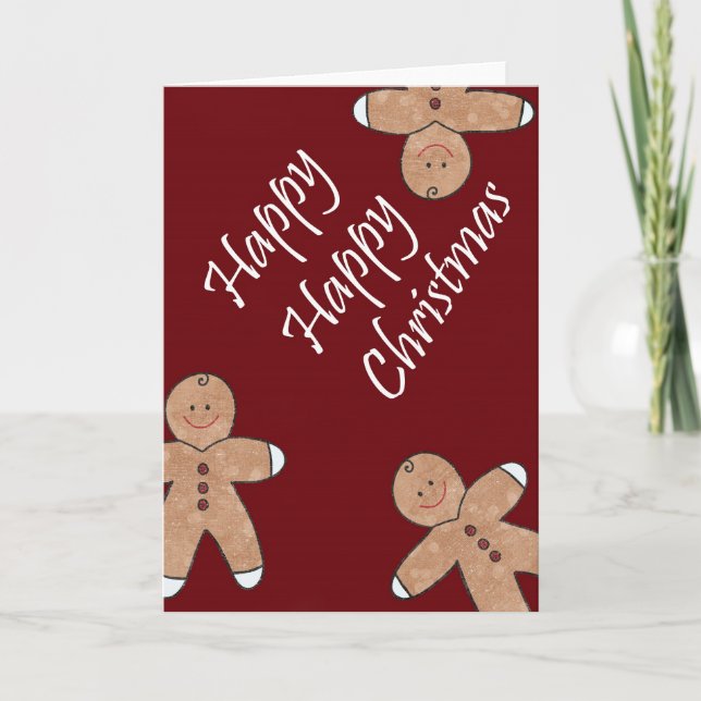 Cartes Pour Fêtes Annuelles Biscuits de pain d'épice de Noël doux (Devant)