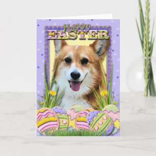 Cartes Pour Fêtes Annuelles Biscuits d'oeuf de pâques - corgi