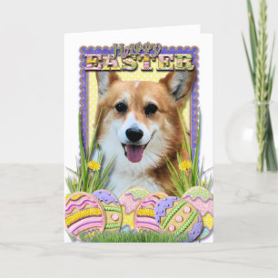 Cartes Pour Fêtes Annuelles Biscuits d'oeuf de pâques - corgi