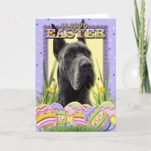 Cartes Pour Fêtes Annuelles Biscuits d'oeuf de pâques - great dane - gris
