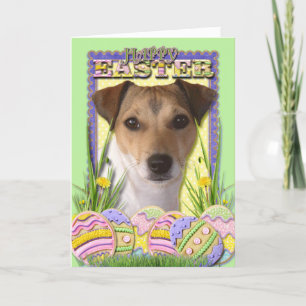 Cartes Pour Fêtes Annuelles Biscuits d'oeuf de pâques - Jack Russell