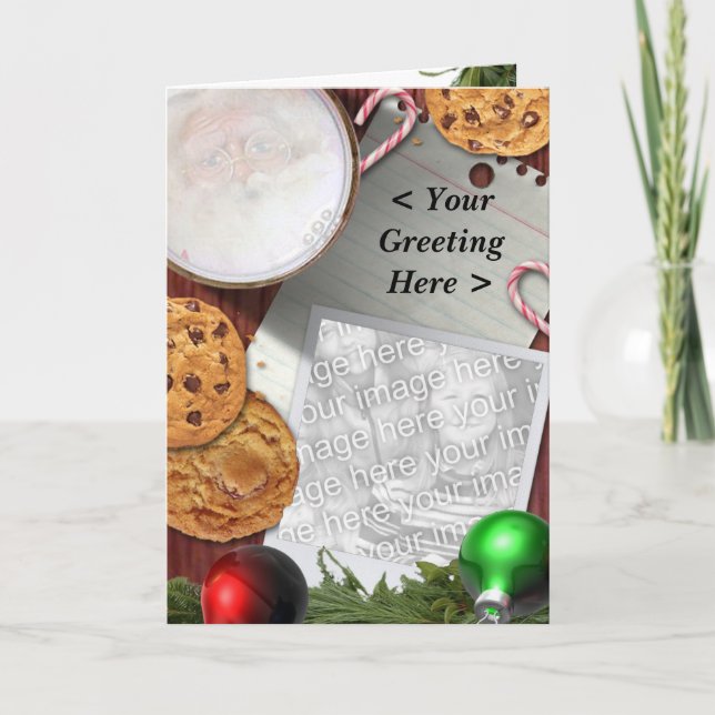 Cartes Pour Fêtes Annuelles Biscuits pour Père Noël (Devant)