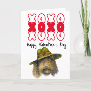Cartes Pour Fêtes Annuelles Bisous et câlins de la part du chien pour la Saint