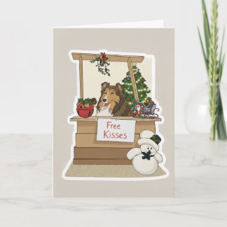 Cartes Pour Fêtes Annuelles Bisous gratuits de Sheltie