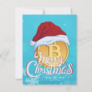 Cartes Pour Fêtes Annuelles Bitcoin de Noël - Jour Traders Cadeau