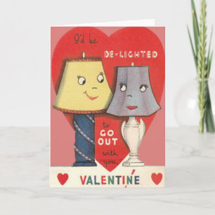 Cartes Pour Fêtes Annuelles Bizarre drôle Lampe Lumière Coeur Valentine