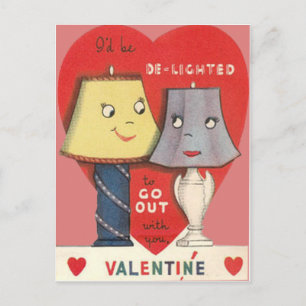 Cartes Pour Fêtes Annuelles Bizarre drôle Lampe Lumière Coeur Valentine