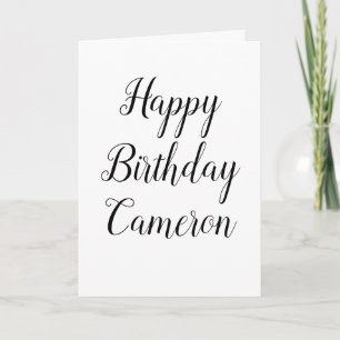 Cartes Pour Fêtes Annuelles Black and White Joyeux anniversaire pour lui