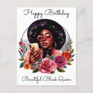 Cartes Pour Fêtes Annuelles Black Girl Magic Anniversaire Sista Melanin Femme