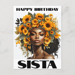 Cartes Pour Fêtes Annuelles Black Girl Magic Anniversaire Sista Melanin Femme