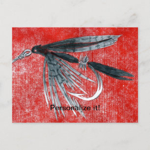 Cartes Pour Fêtes Annuelles "Black Gnat" classique de la pêche à la mouche, l'