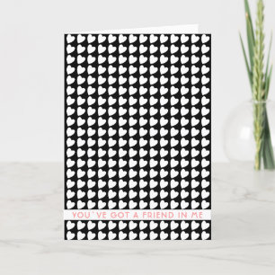 Cartes Pour Fêtes Annuelles Black Heart Motif Vous avez une amitié amicale