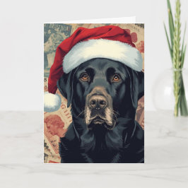 Cartes Pour Fêtes Annuelles Black lab christmas