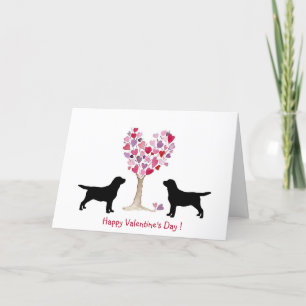 Cartes Pour Fêtes Annuelles Black Labrador Valentine