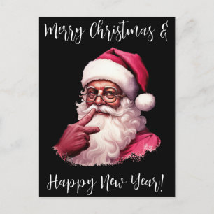 Cartes Pour Fêtes Annuelles Black Père Noël, Grosse énergie nick, vilaine, Pèr