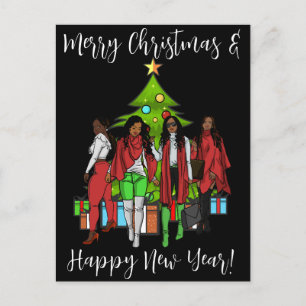 Cartes Pour Fêtes Annuelles Black Père Noël, Grosse énergie nick, vilaine, Pèr