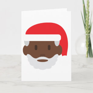 Cartes Pour Fêtes Annuelles black santa claus emoji