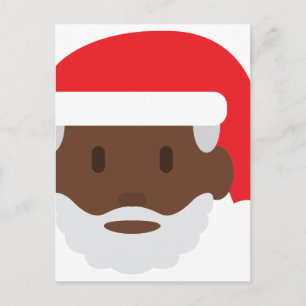 Cartes Pour Fêtes Annuelles black santa claus emoji