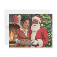 Black Santa & Mrs. Claus Christmas Card 