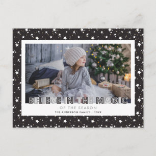 Cartes Pour Fêtes Annuelles Black Snow Stars Croire Photo
