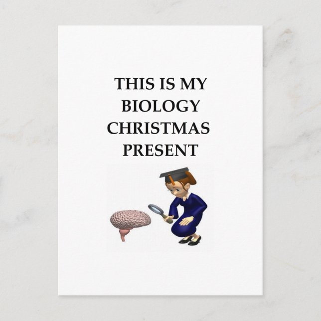 Cartes Pour Fêtes Annuelles blague de noël de biologie (Devant)
