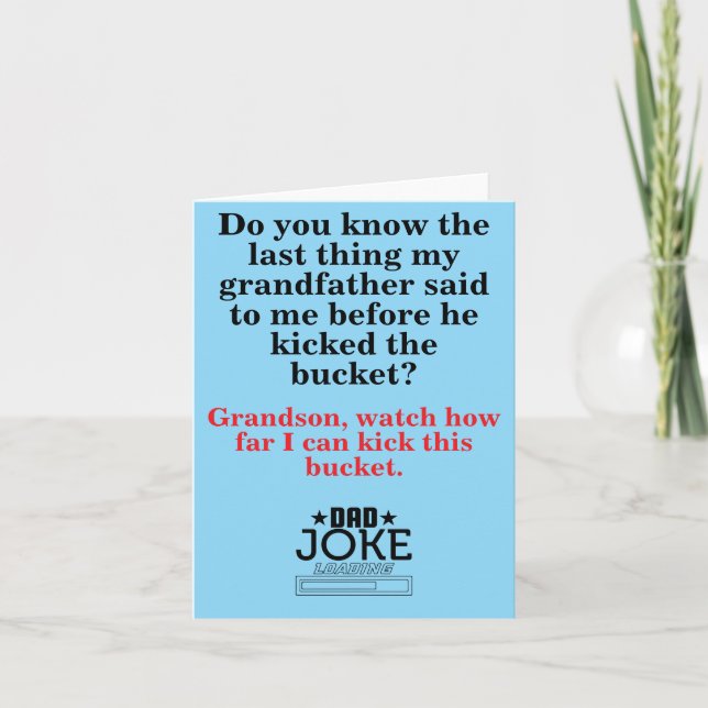 Cartes Pour Fêtes Annuelles Blague de Papa Drôle (Devant)