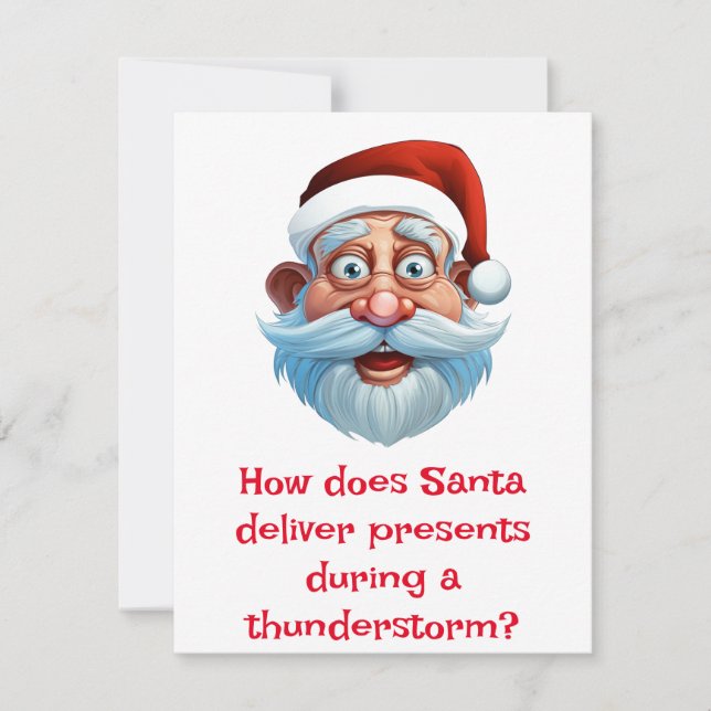 Cartes Pour Fêtes Annuelles Blagues de Noël orage (Devant)