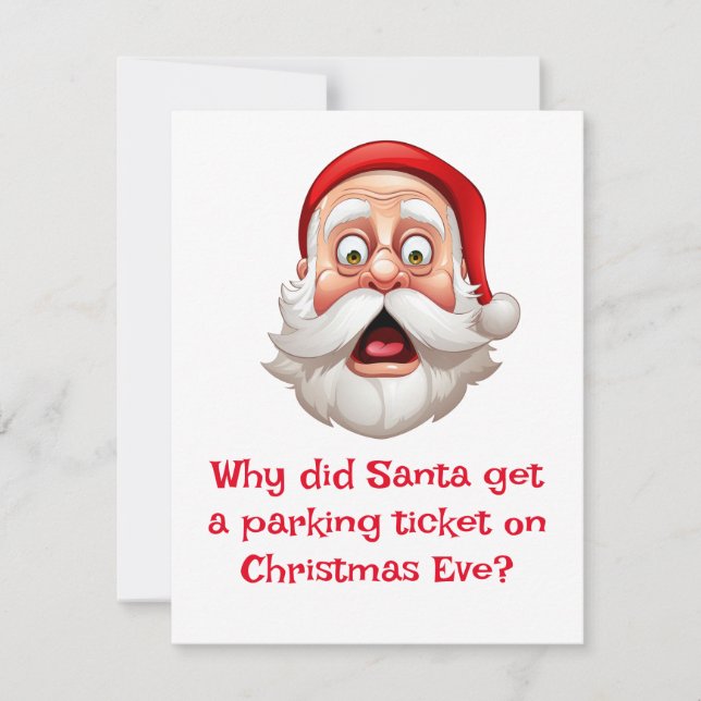 Cartes Pour Fêtes Annuelles Blagues de Noël zone de stationnement neige (Devant)