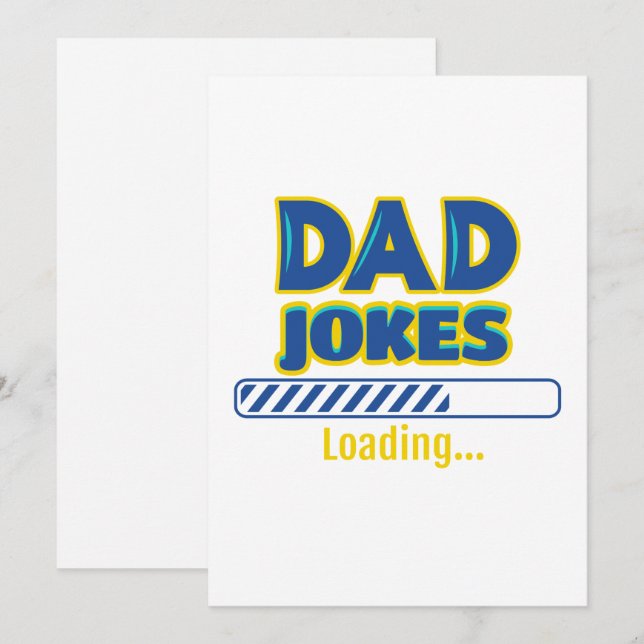 Cartes Pour Fêtes Annuelles Blagues de papa en chargement (Devant / Derrière)