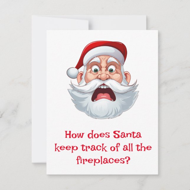 Cartes Pour Fêtes Annuelles Blagues de Père Noël (Devant)