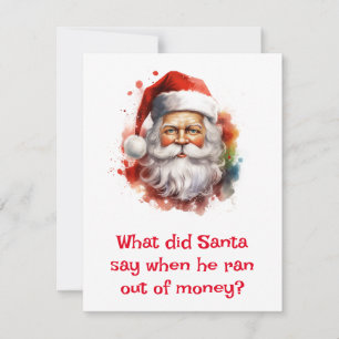 Cartes Pour Fêtes Annuelles Blagues de Père Noël Je suis ‘sans nickel’
