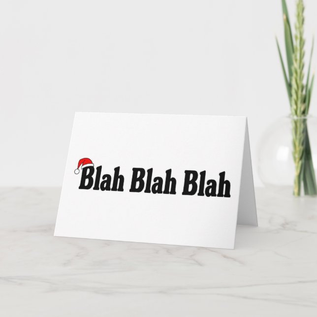 Cartes Pour Fêtes Annuelles Blah Blah Blah Noël (Devant)
