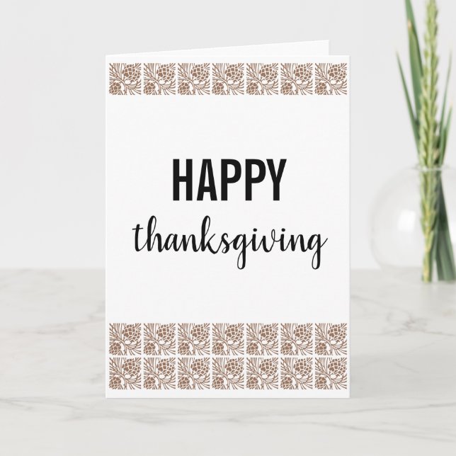 Cartes Pour Fêtes Annuelles Blanc Bon thanksgiving rétro (Devant)