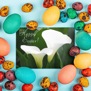 Cartes Pour Fêtes Annuelles Blanc Calla Lilies Floral Religieux Pâques