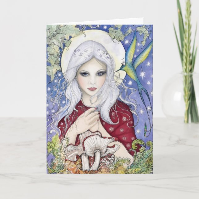 Cartes Pour Fêtes Annuelles Blanc de neige (Devant)