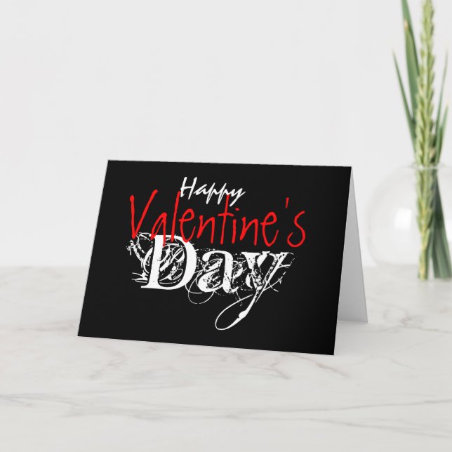 Cartes Pour Fêtes Annuelles Blanc moderne de "heureuse Sainte-Valentin" (Devant)