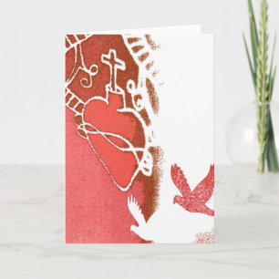 Cartes Pour Fêtes Annuelles blanc rouge